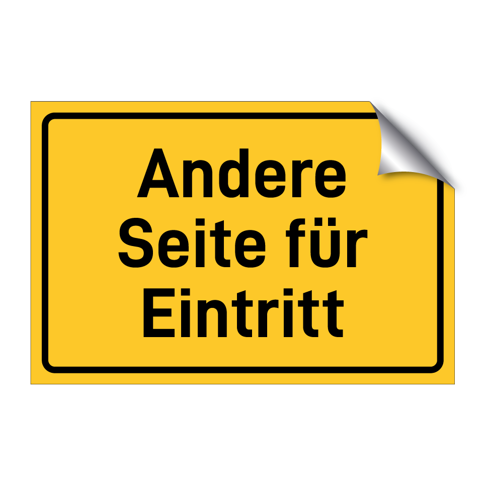 Andere Seite für Eintritt