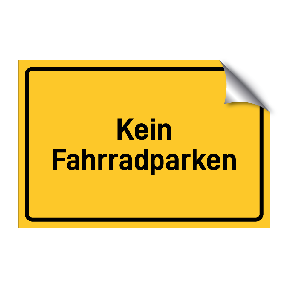 Kein Fahrradparken