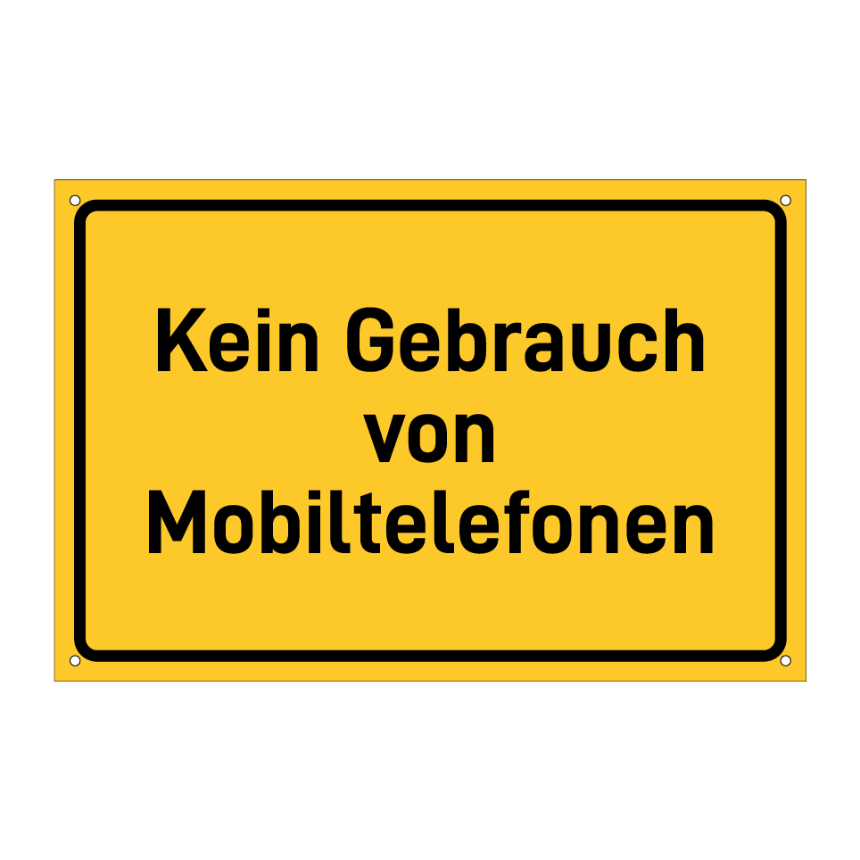 Kein Gebrauch von Mobiltelefonen