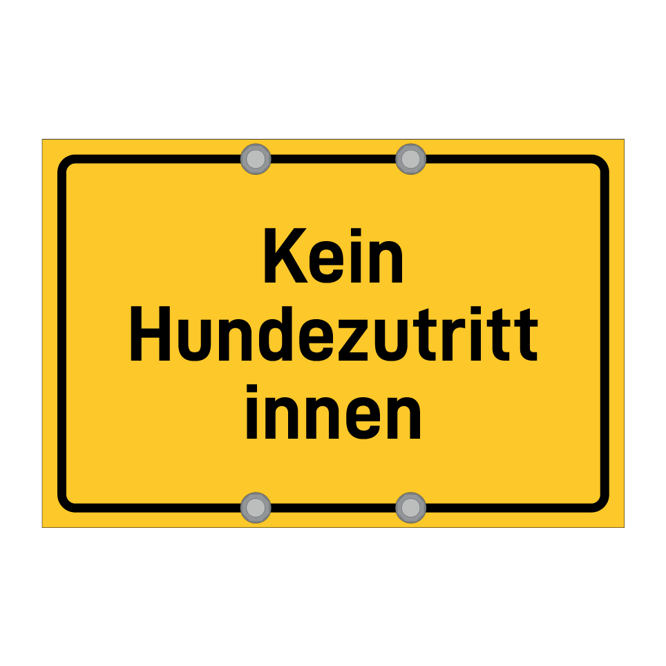 Kein Hundezutritt innen