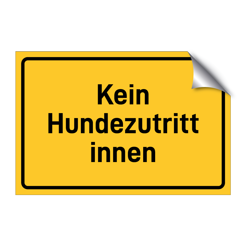 Kein Hundezutritt innen