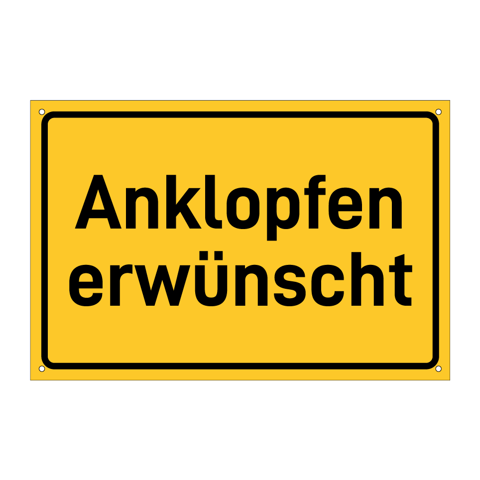 Anklopfen erwünscht