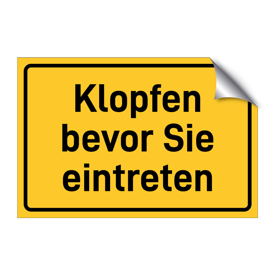 Klopfen bevor Sie eintreten