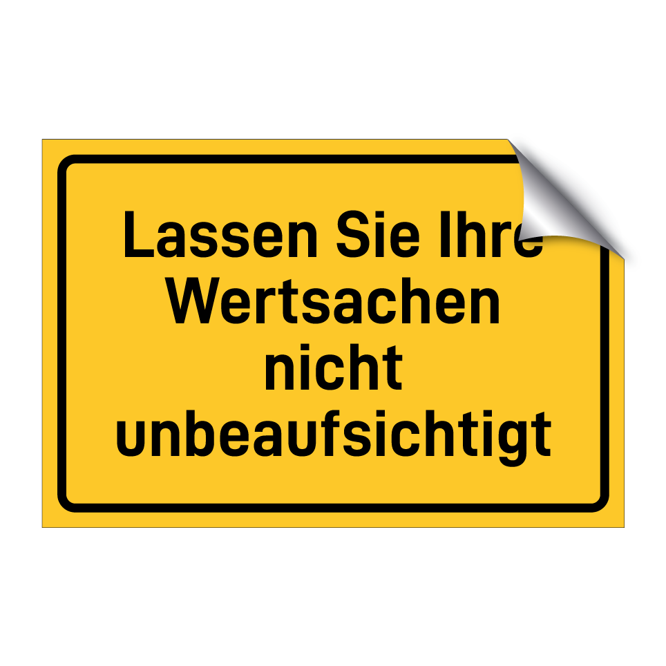 Lassen Sie Ihre Wertsachen nicht unbeaufsichtigt