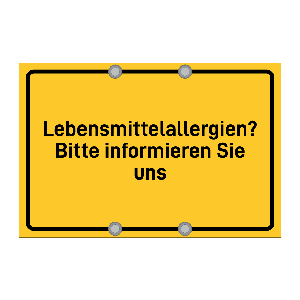 Lebensmittelallergien? Bitte informieren Sie uns