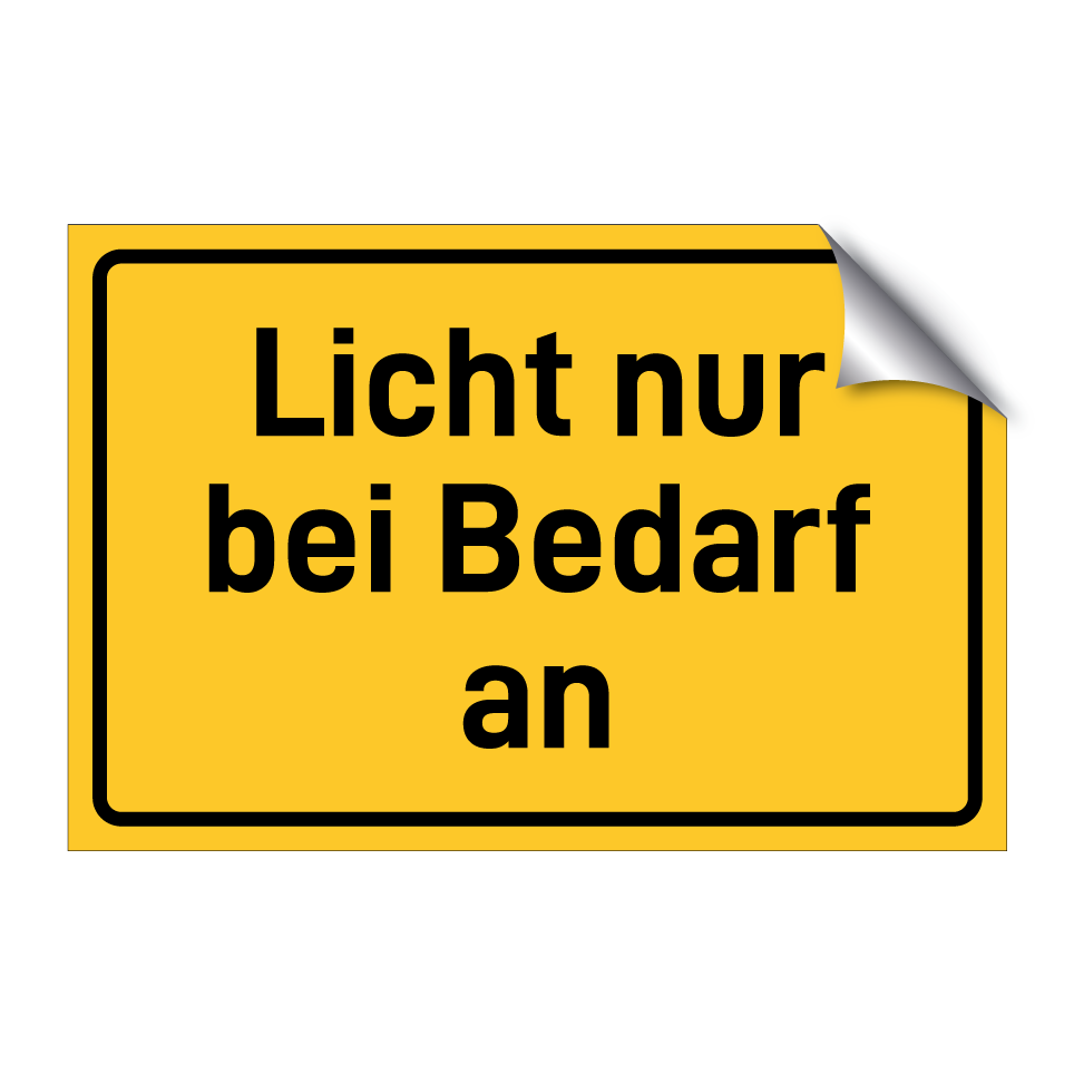 Licht nur bei Bedarf an