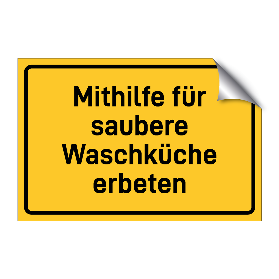 Mithilfe für saubere Waschküche erbeten