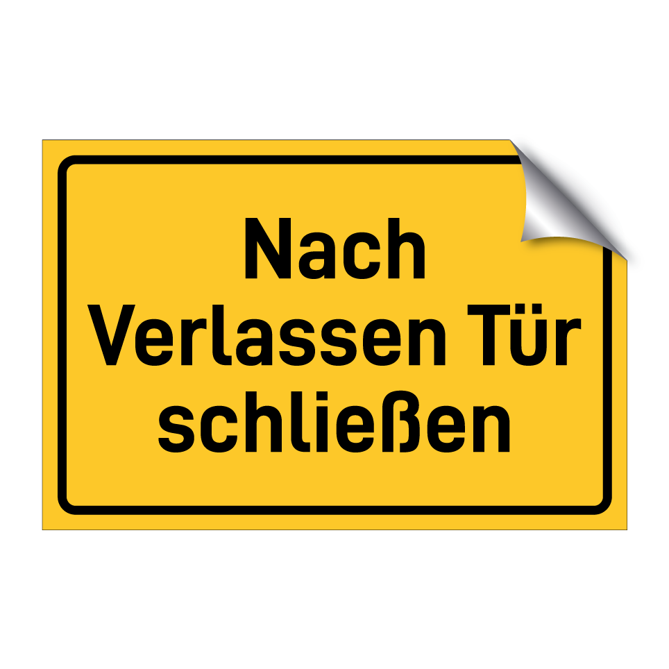 Nach Verlassen Tür schließen