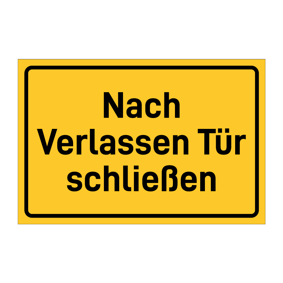 Nach Verlassen Tür schließen