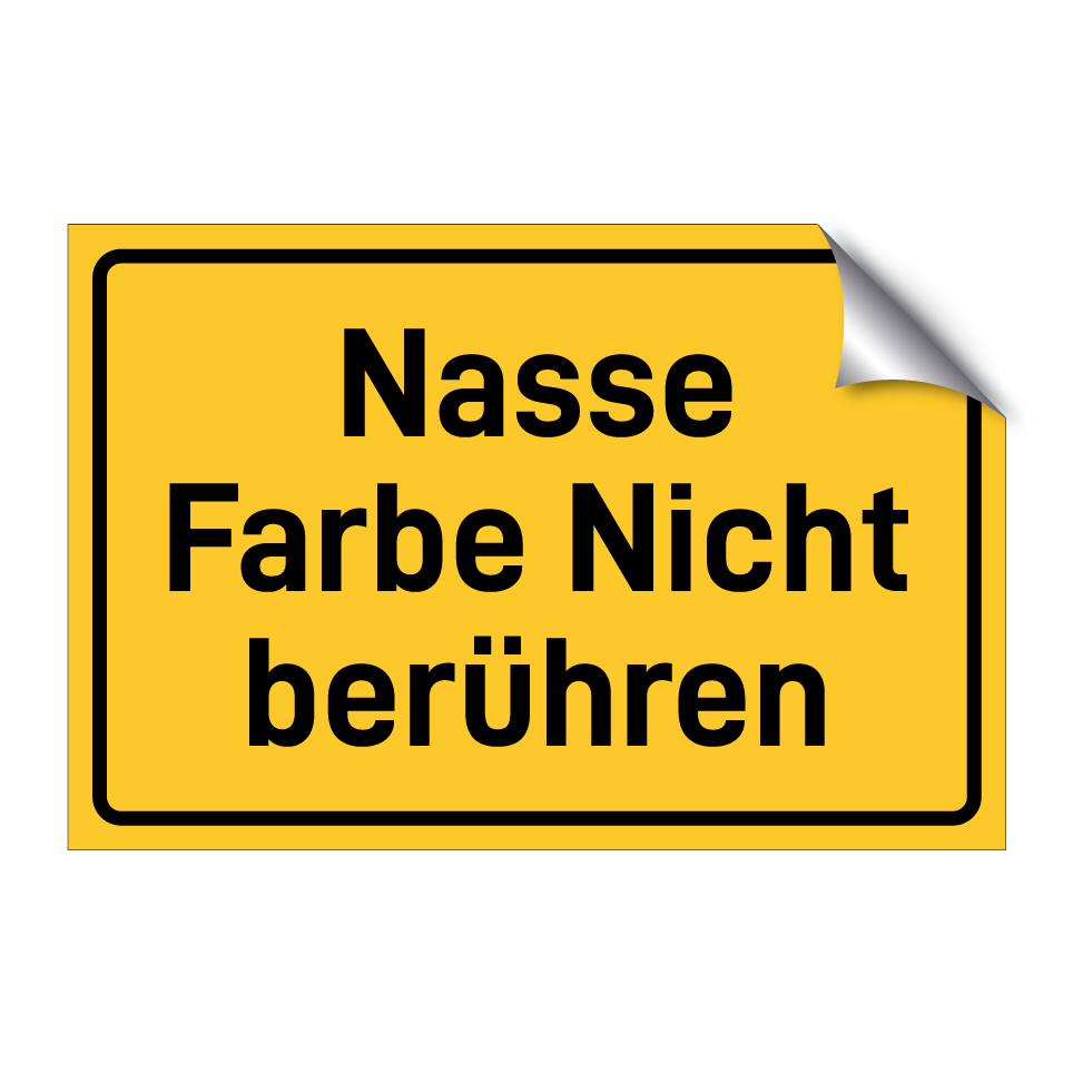 Nasse Farbe Nicht berühren