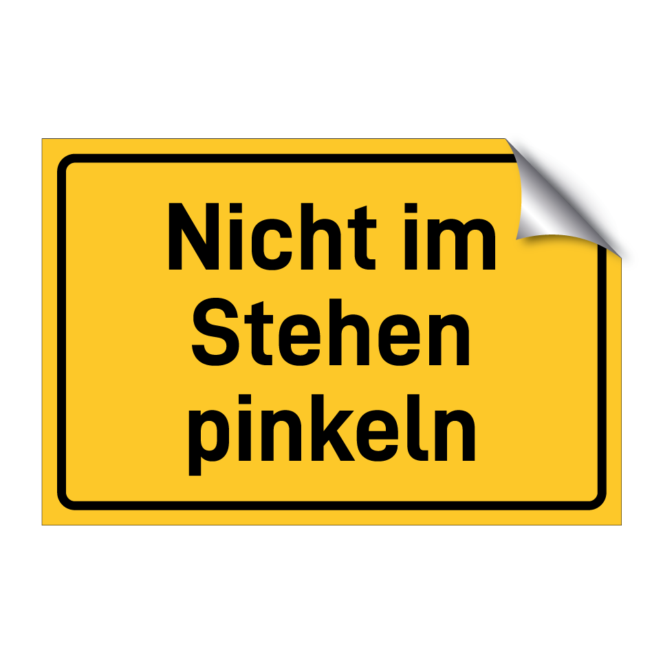 Nicht im Stehen pinkeln