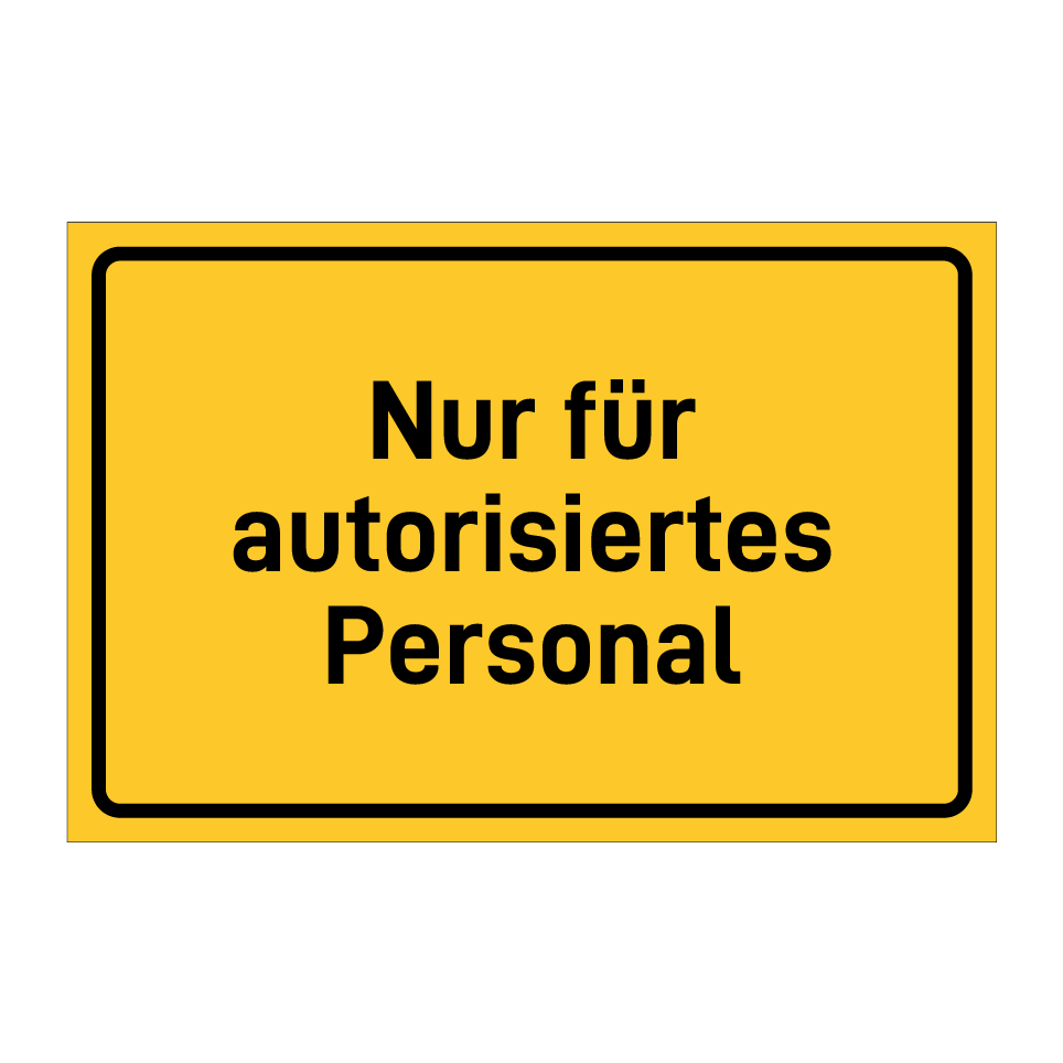Nur für autorisiertes Personal
