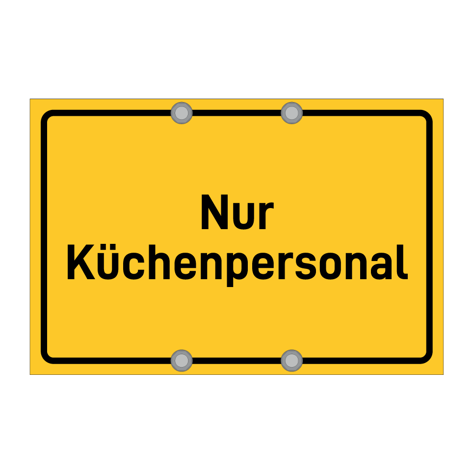 Nur Küchenpersonal