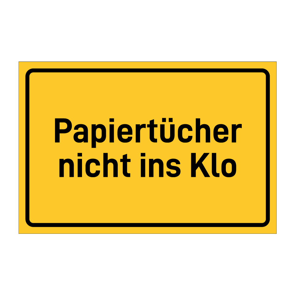 Papiertücher nicht ins Klo