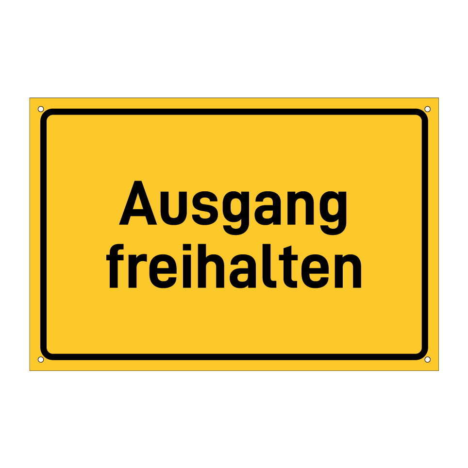 Ausgang freihalten