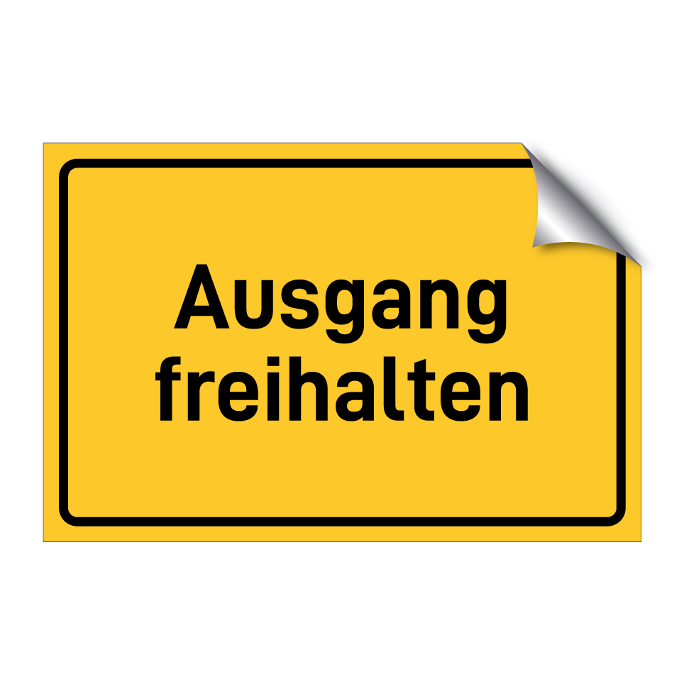 Ausgang freihalten
