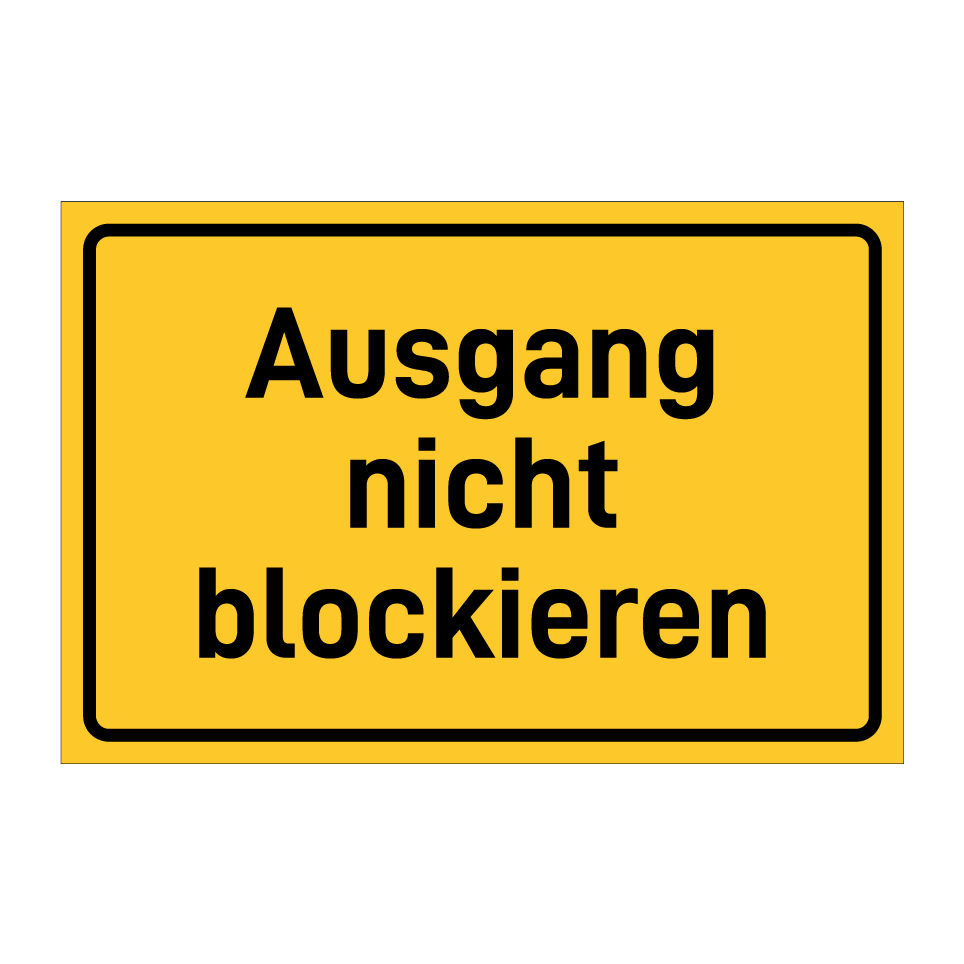 Ausgang nicht blockieren