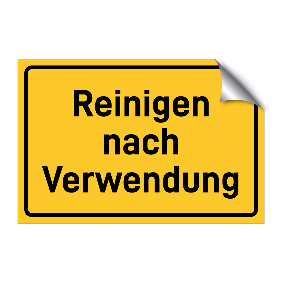 Reinigen nach Verwendung