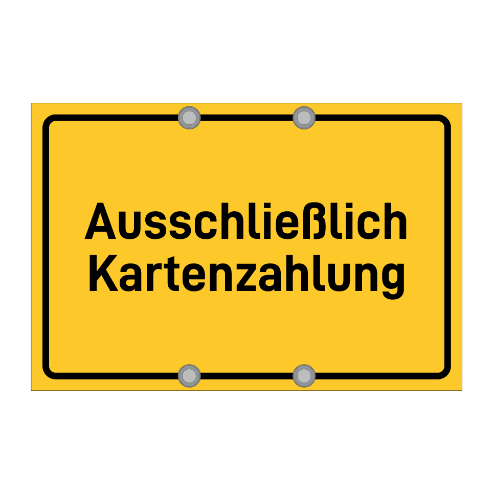 Ausschließlich Kartenzahlung