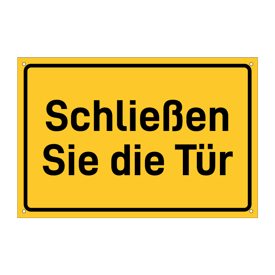 Schließen Sie die Tür