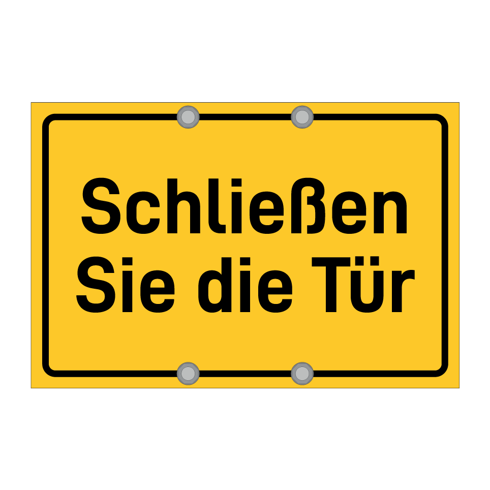 Schließen Sie die Tür