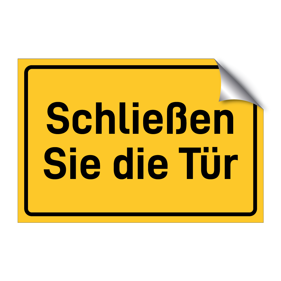 Schließen Sie die Tür
