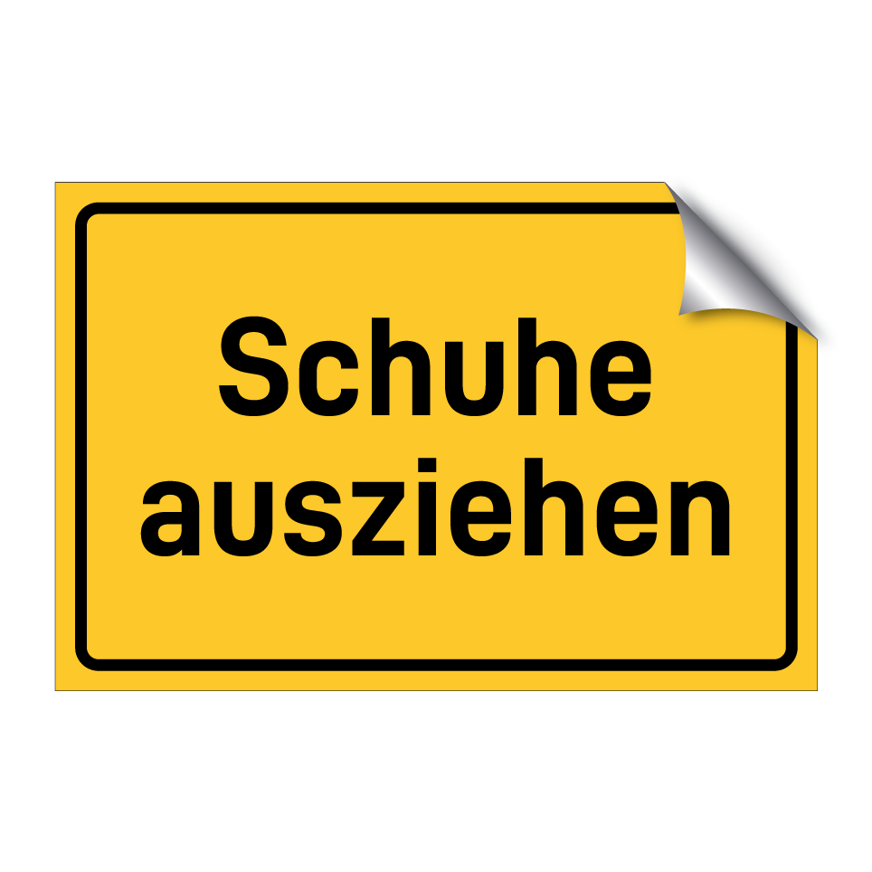 Schuhe ausziehen