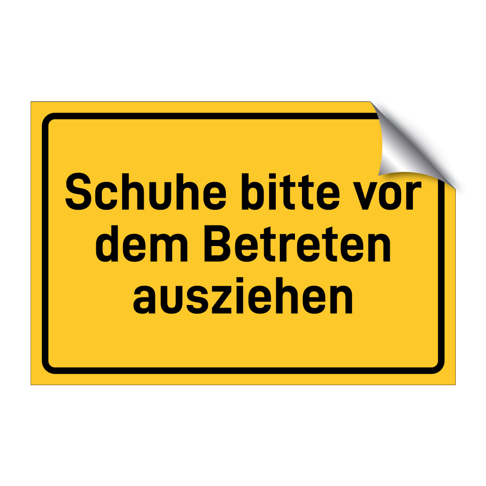 Schuhe bitte vor dem Betreten ausziehen