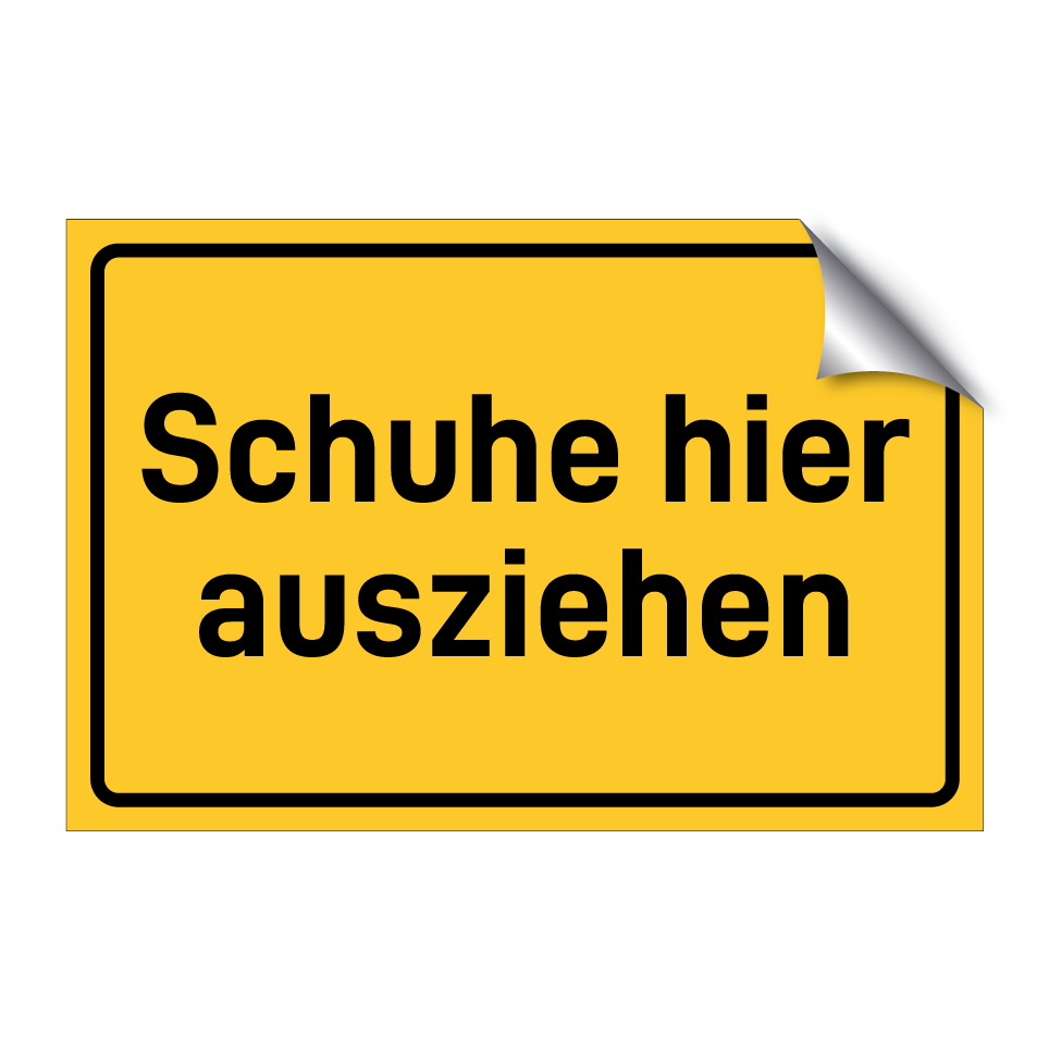 Schuhe hier ausziehen