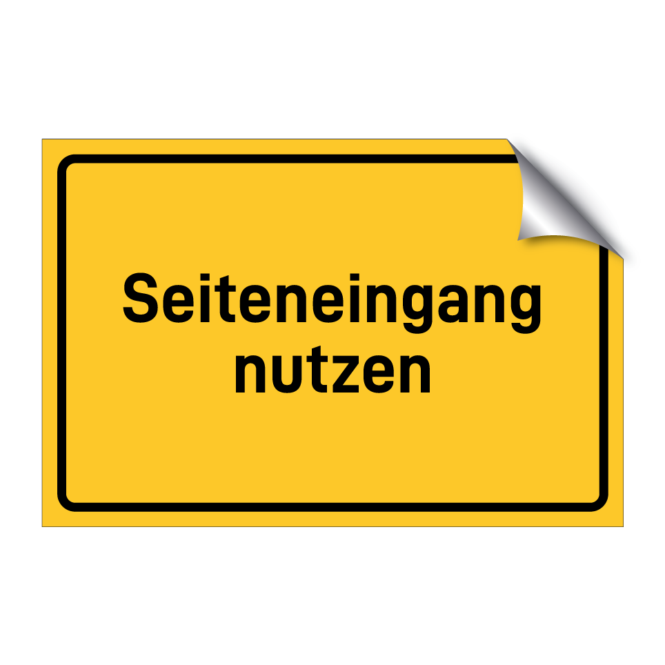 Seiteneingang nutzen