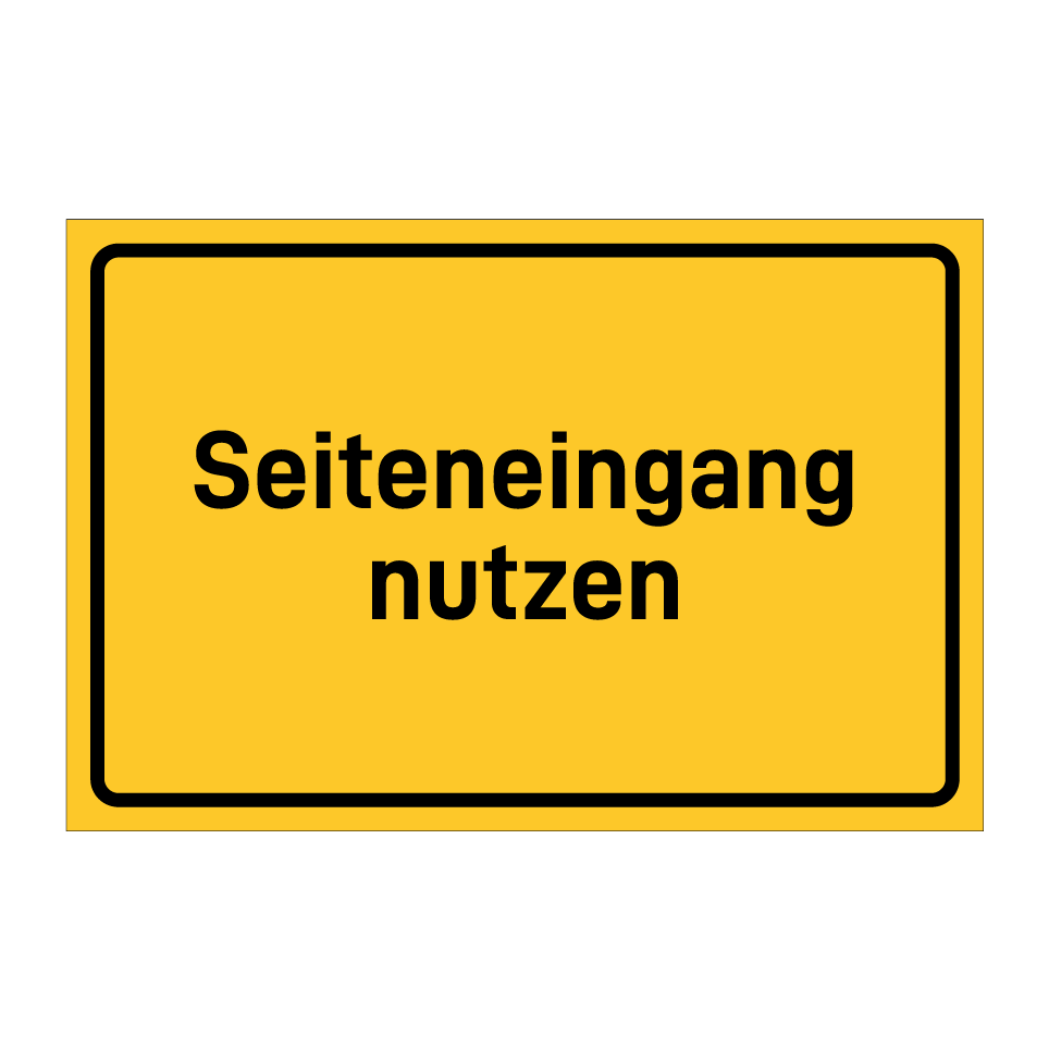 Seiteneingang nutzen