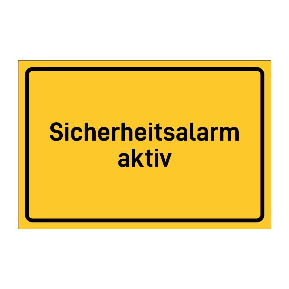 Sicherheitsalarm aktiv