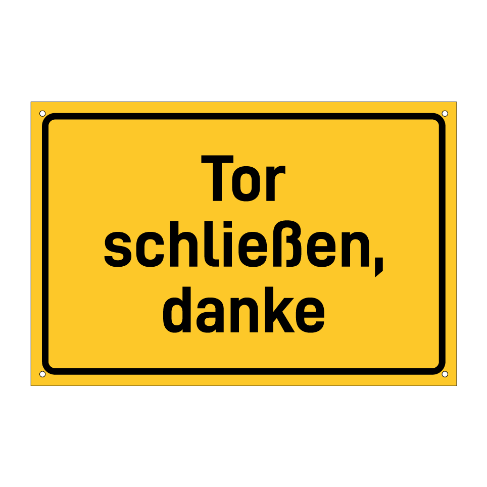 Tor schließen, danke