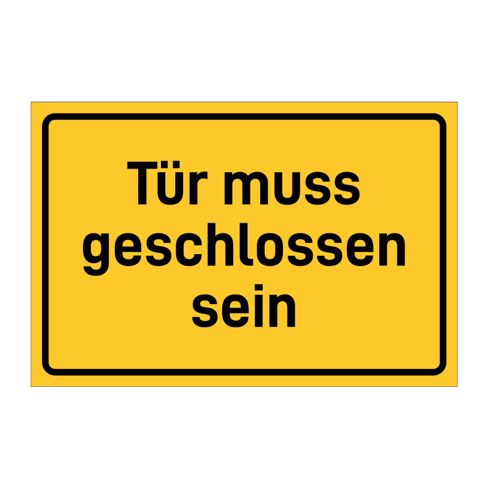 Tür muss geschlossen sein