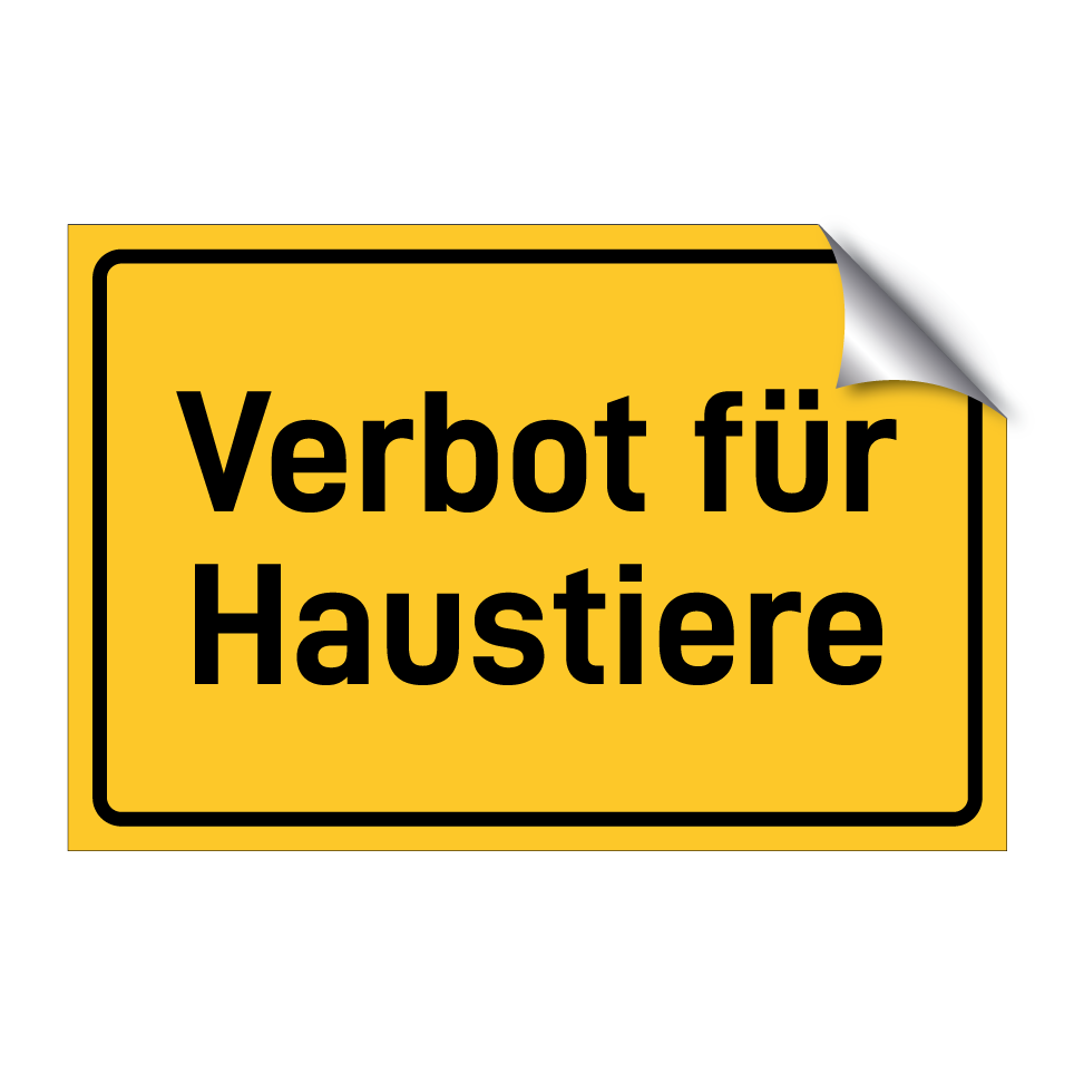 Verbot für Haustiere