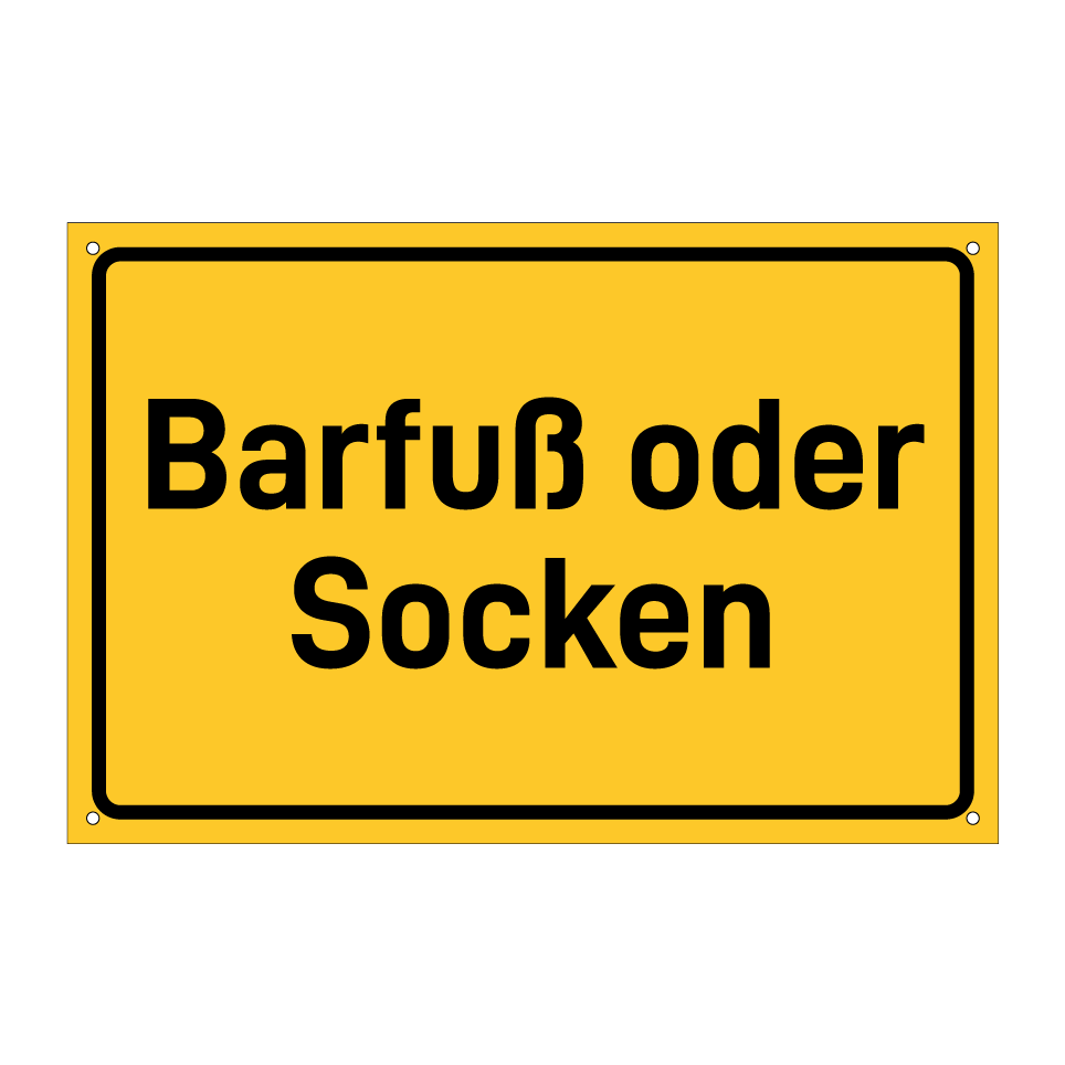 Barfuß oder Socken