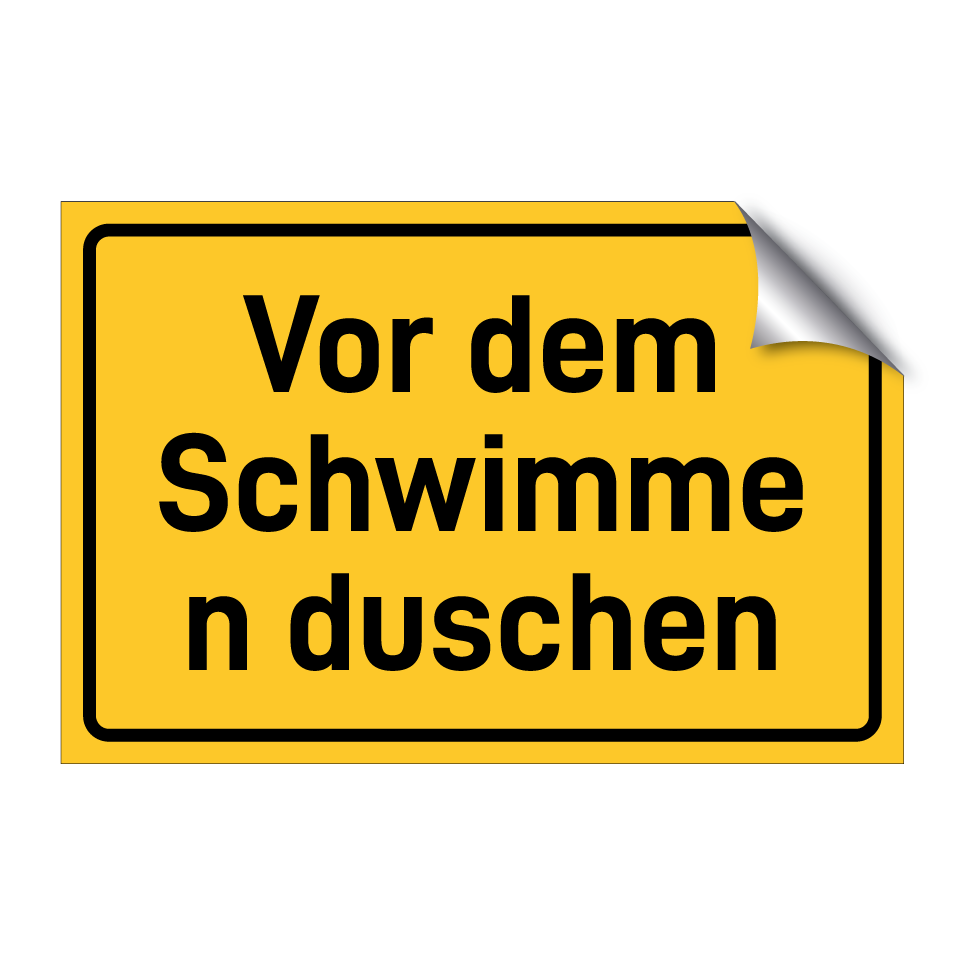 Vor dem Schwimmen duschen