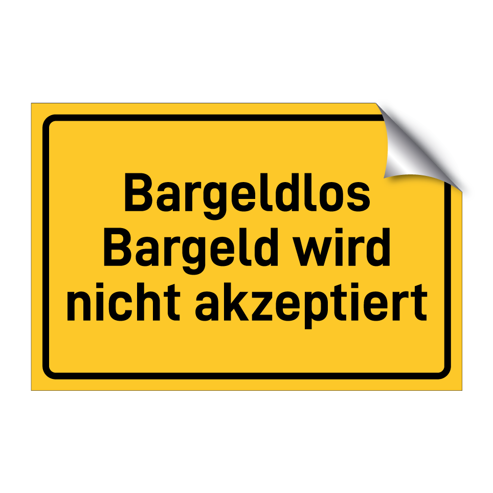 Bargeldlos Bargeld wird nicht akzeptiert