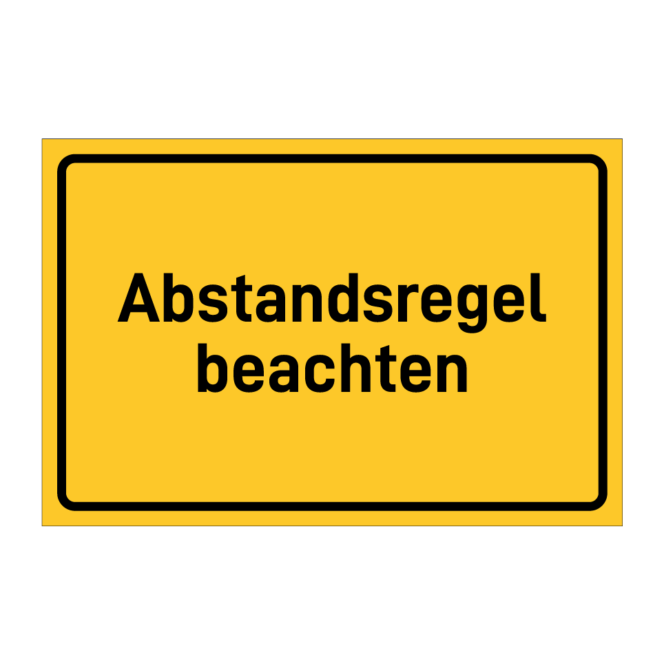 Abstandsregel beachten