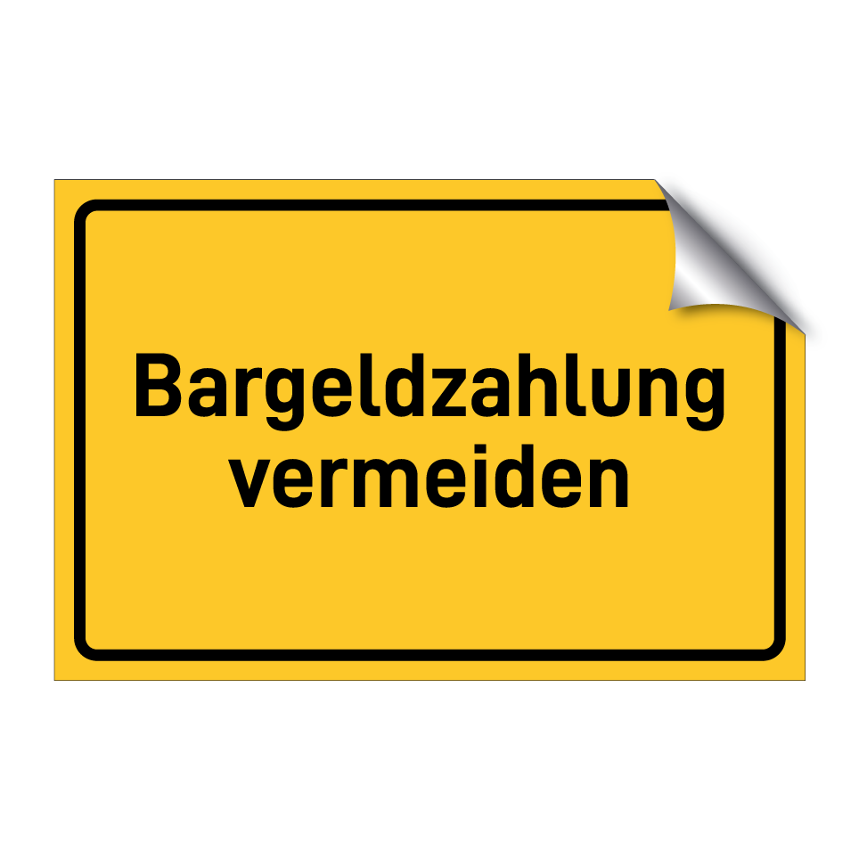 Bargeldzahlung vermeiden