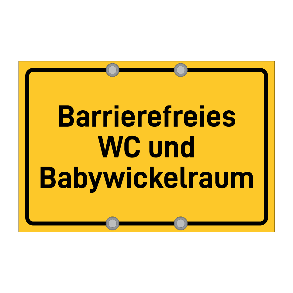 Barrierefreies WC und Babywickelraum
