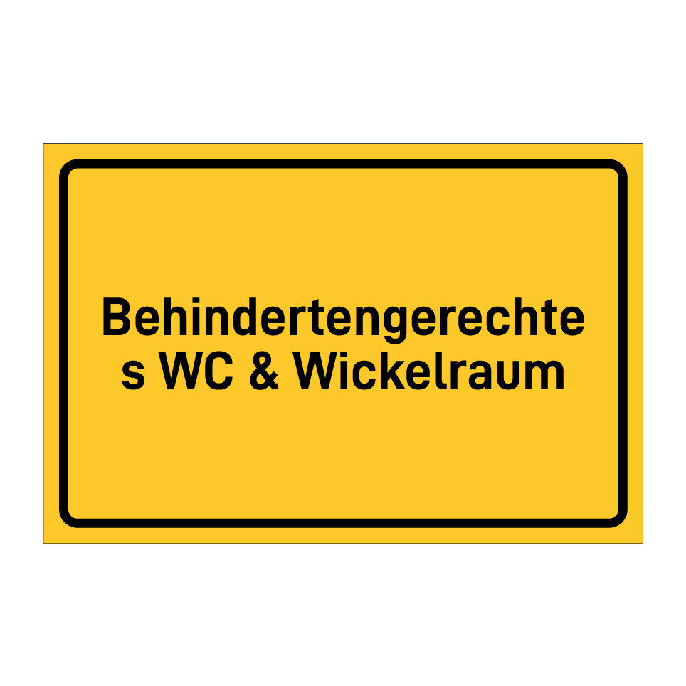 Behindertengerechtes WC & Wickelraum