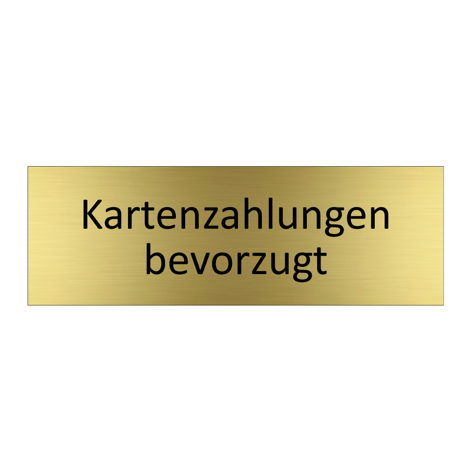 Kartenzahlungen bevorzugt