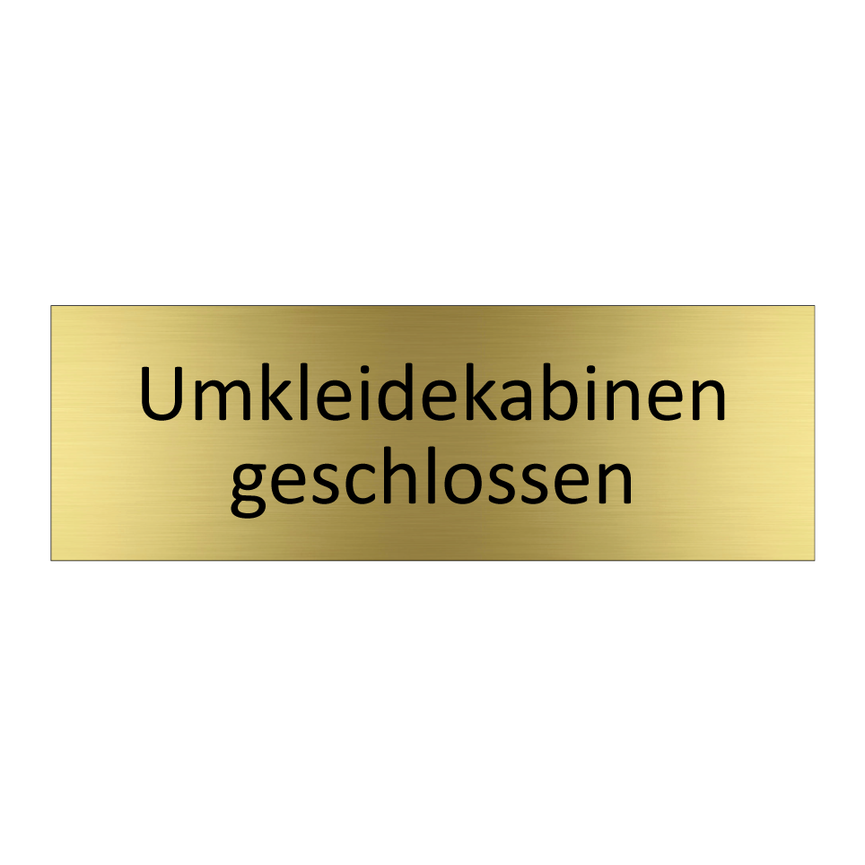 Umkleidekabinen geschlossen