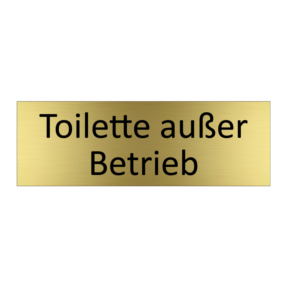 Toilette außer Betrieb