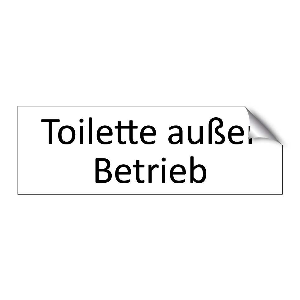 Toilette außer Betrieb