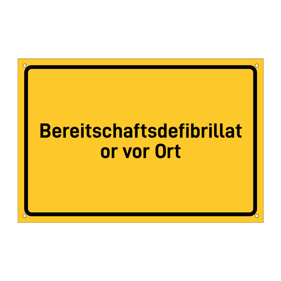 Bereitschaftsdefibrillator vor Ort