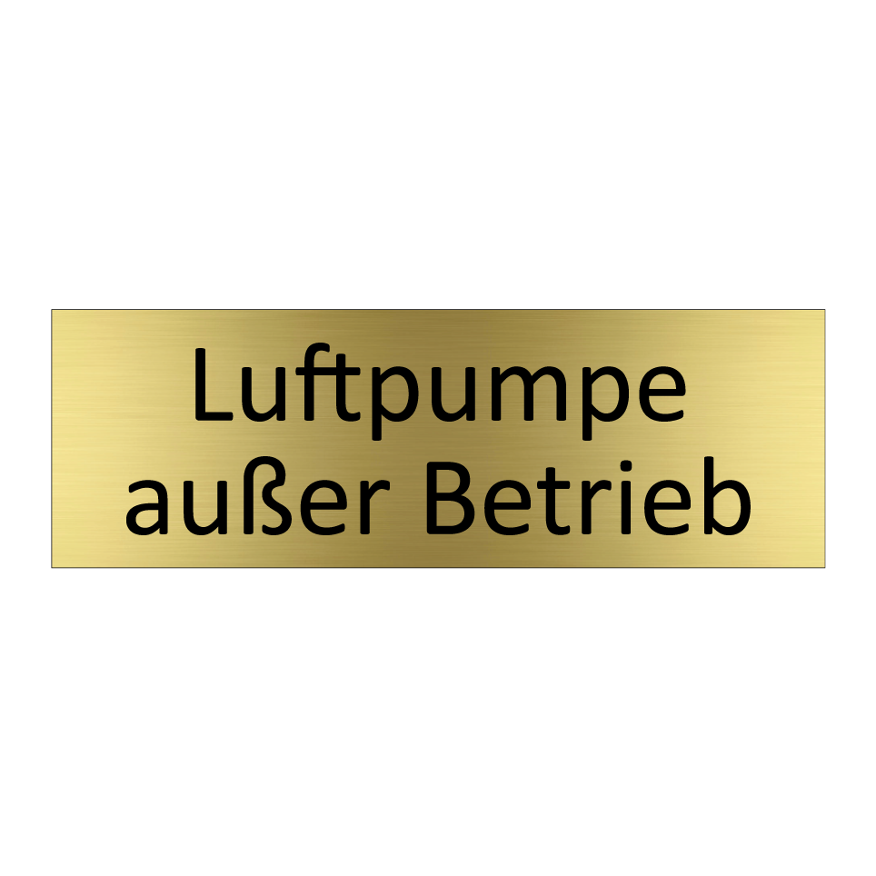 Luftpumpe außer Betrieb