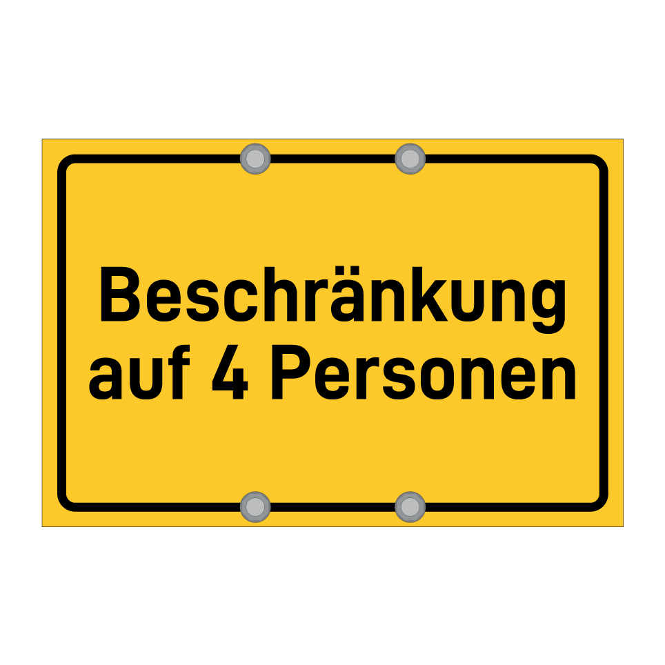 Beschränkung auf 4 Personen