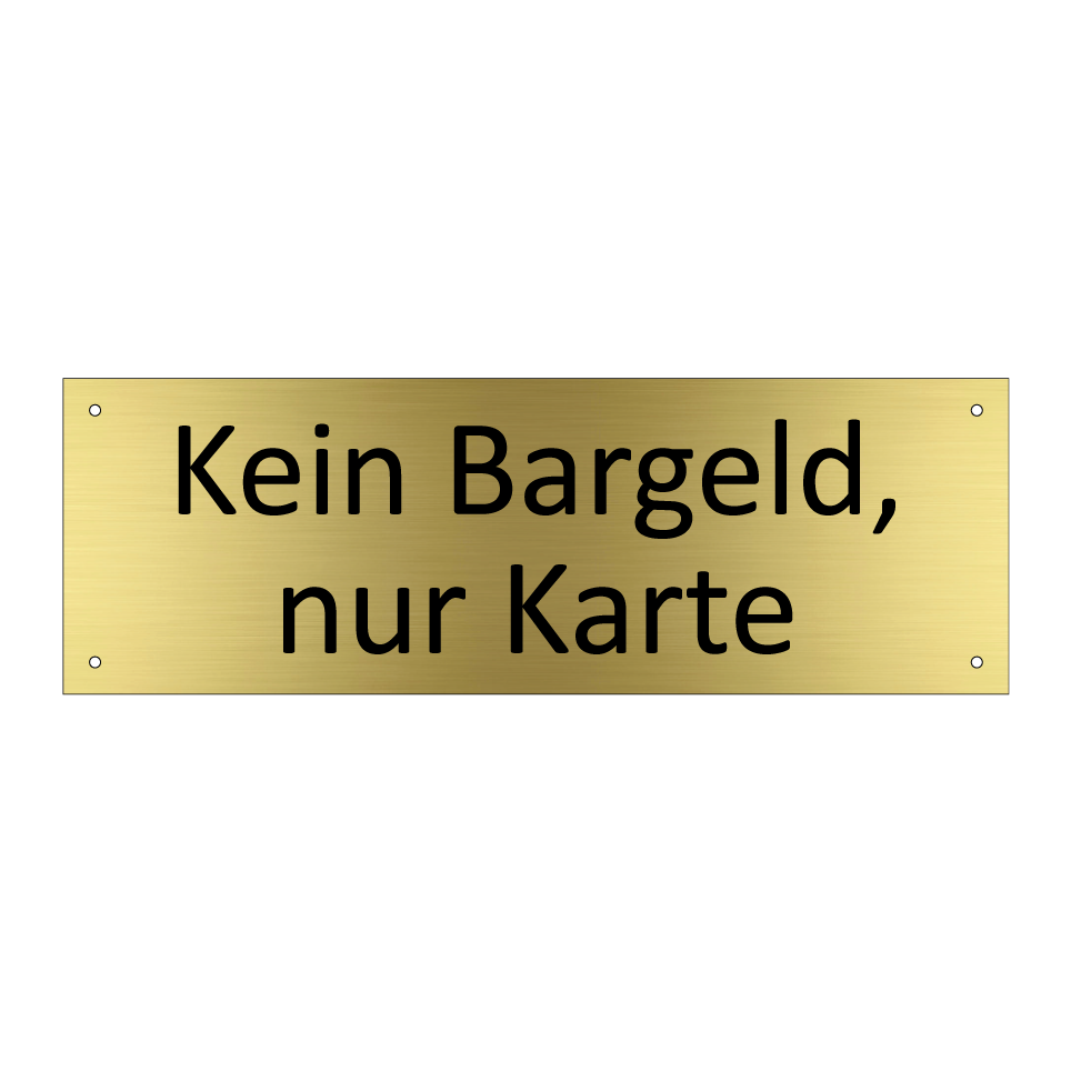 Kein Bargeld, nur Karte